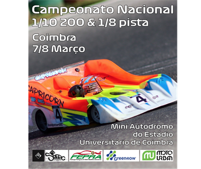 1ª Prova do Campeonato Nacional de 1/10 200 e 1/8 Pista